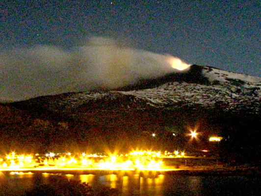 Baja erupción del volcán Copahue