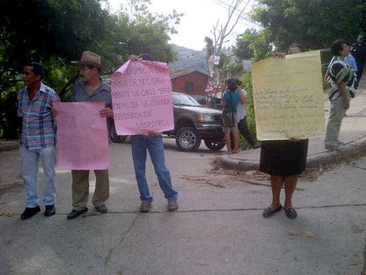 Protesta de pobladores en Tegucigalpa