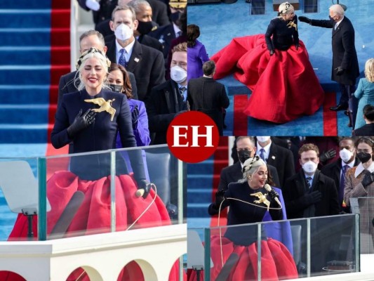Imponente, así lució Lady Gaga al interpretar el himno de EEUU en toma de posesión de Biden