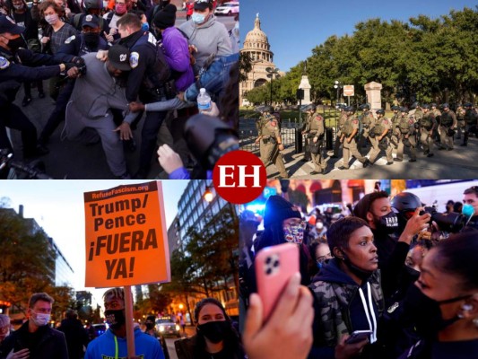 FOTOS: Inician primeras protestas en espera de resultados de las elecciones en Estados Unidos