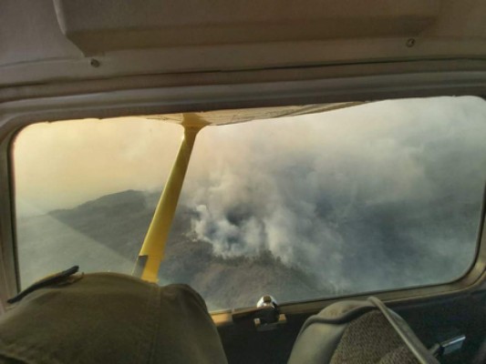 FOTOS: Devastador incedio forestal en Comayagua deja tres menores quemados