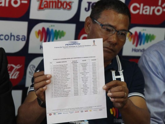 Convocatoria oficial de la Selección Sub-17 de Honduras que participará en el Mundial de la India 2017