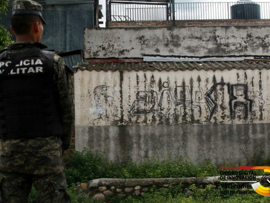 Los miembros de las maras y pandillas han marcado parte de su territorio en la capital de Honduras.