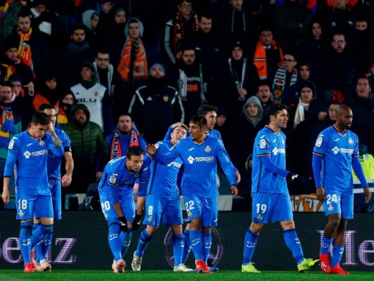 Getafe vence 1 - 0 al Valencia y toma ventaja en los cuartos de la Copa del Rey