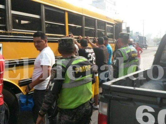 Presencia militar en transporte público de la capital de Honduras