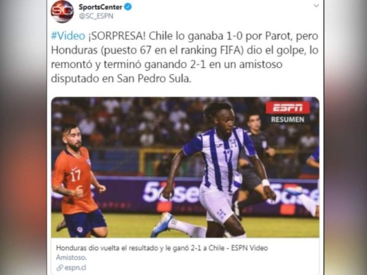 FOTOS: La reacción de la prensa internacional tras la victoria de Honduras ante Chile