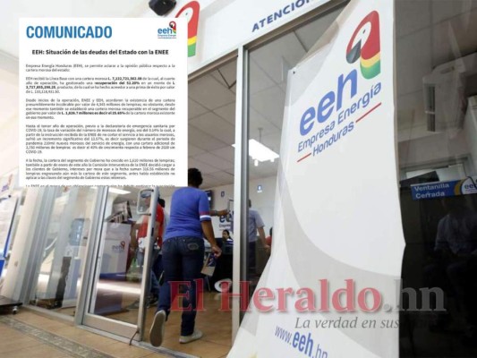 EEH culpa a la ENEE y a Secretaría de Finanzas por aumento de la mora