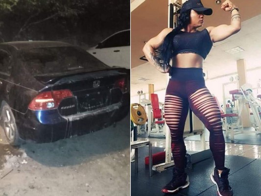 Hallan vehículo en el que habrían lanzado el cadáver de fisicoculturista hondureña