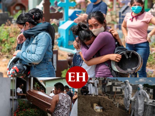 Cadáveres, llanto y entierros; un mundo triste y herido tras paso de pandemia (FOTOS)