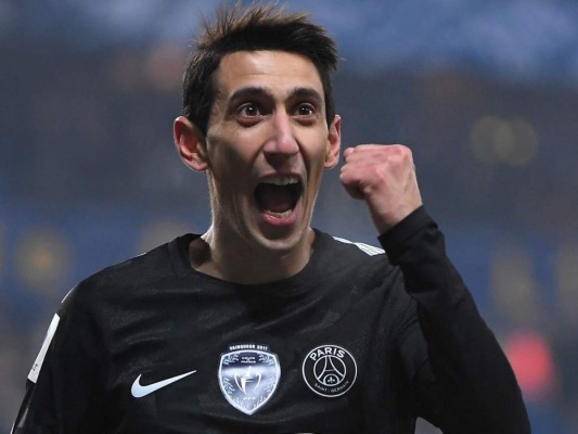 El argentino Ángel Di María anotó tres goles con el PSG en su visita a Sochaux. (AFP)