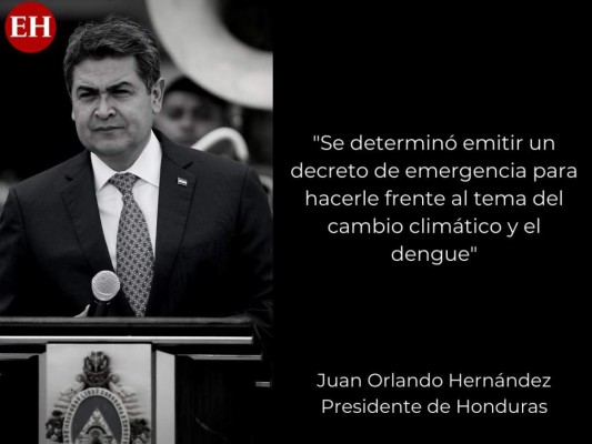 Las frases de JOH a raíz de la emergencia por sequía en Honduras