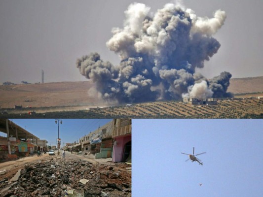 El régimen sirio y su aliado ruso bombardearon los sectores rebeldes de la provincia de Deraa, en el sur de Siria. Foto: Agencia AFP