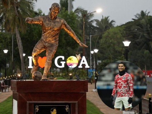 Una estatua de Cristiano Ronaldo provoca revuelo en India&nbsp;&nbsp;
