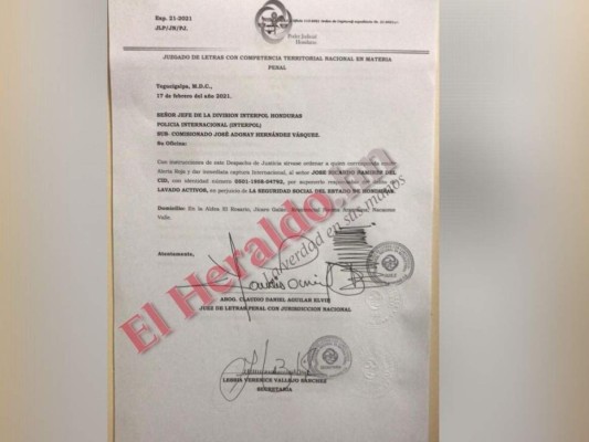 Alerta roja por captura del excomisionado Ricardo Ramírez del Cid