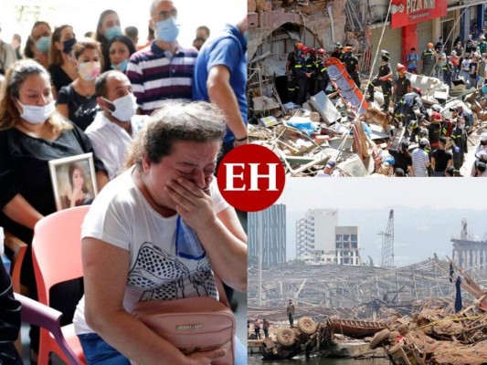 Imágenes que impactan: Beirut llora a sus muertos; sigue búsqueda de más víctimas
