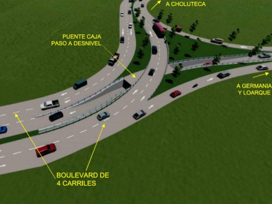 Harán moderna obra vial al sur de la capital de Honduras