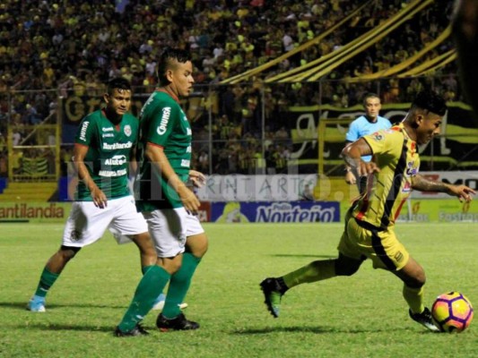 Marathón le ganó 1-0 al Real España en el primer partido de semifinales jugado en el estadio Morazán