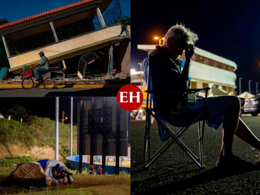 FOTOS: En la calle, afectados por devastadores sismos en Puerto Rico esperan ayuda
