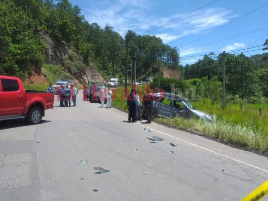 Dramáticas fotos del fatal accidente que dejó dos muertos en salida a Danlí