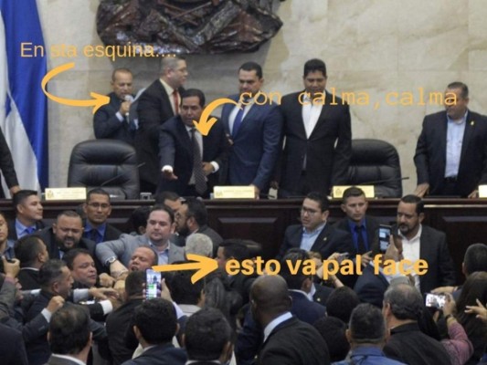 Los memes que dejó el zafarrancho entre nacionalistas y los de Libre en el Congreso Nacional