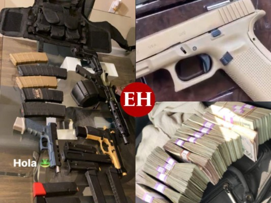 Armas y fajos de billetes presumía el hijo del narco hondureño Geovanny Fuentes en su Instagram