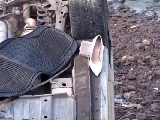 FOTOS: Los daños que sufrió el carro de la presentadora Wendy Membreño