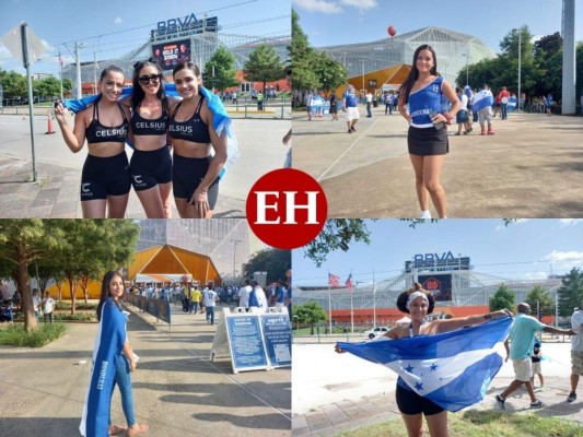 Bellas aficionadas catrachas se robaron las miradas en el BBVA Compass para el Honduras-Panamá