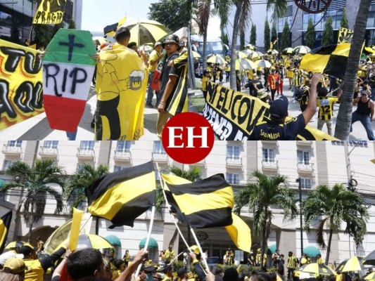 Aficionados del Real España le ponen color al clásico sampedrano (FOTOS)