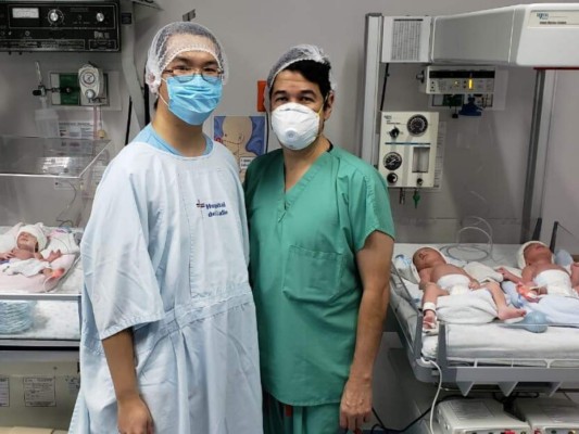Nacen trillizos saludables en San Pedro Sula
