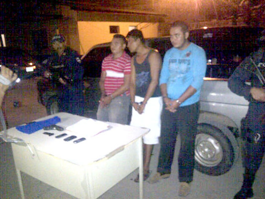 Capturan a presunta banda de cuatro extorsionadores en el sur de Honduras