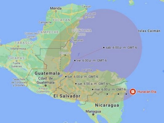 Así se ve el ojo del huracán Eta desde el espacio (VIDEO)