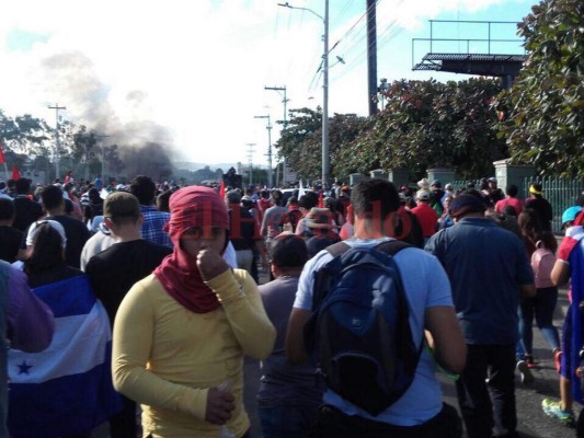 Alianza de Oposición realiza tomas en la capital durante investidura de Juan Orlando Hernández