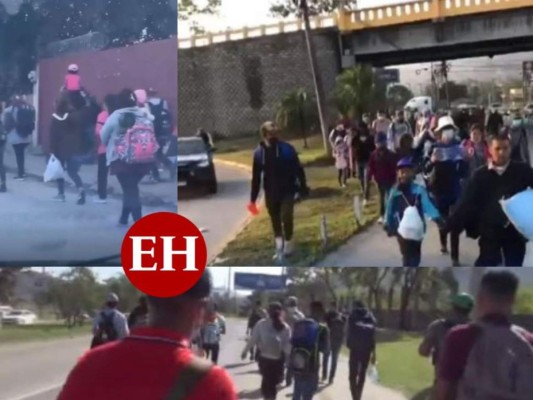 FOTOS: Así avanza caravana de centroamericanos hacia Estados Unidos  