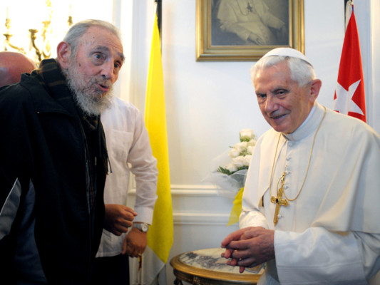 La histórica reunión entre Fidel Castro y el Papa Benedicto