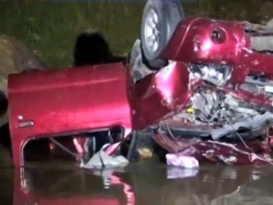 Jóvenes caen con su carro al río Choluteca por huir de la Policía&nbsp;&nbsp;