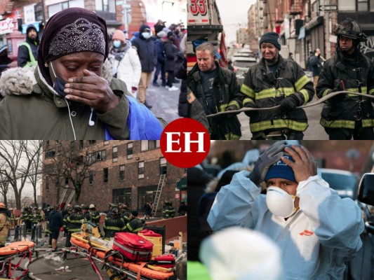 Luto y cenizas: las imágenes tras el incendio más mortífero en 30 años en Nueva York