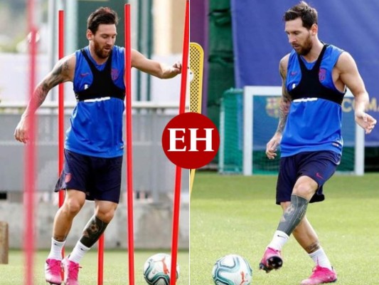 FOTOS: Leo Messi llega con nuevo corte de pelo al entreno del Barcelona