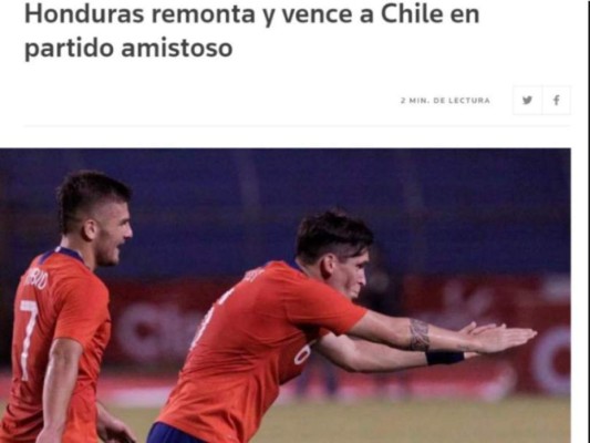 FOTOS: La reacción de la prensa internacional tras la victoria de Honduras ante Chile