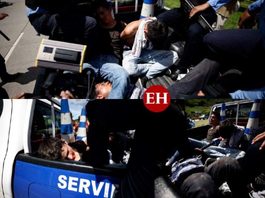 Golpeados y atados de pies y manos fueron entregados tres presuntos ladrones a la Policía (Fotos)