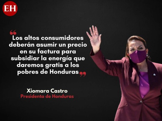 Los errores de la administración saliente fueron parte del discurso de la presidenta Xiomara Castro. Se refirió al narcotráfico, la deuda externa, el alto precio de la energía eléctrica, la protección social, entre otros temas. Estas son sus frases más destacadas.