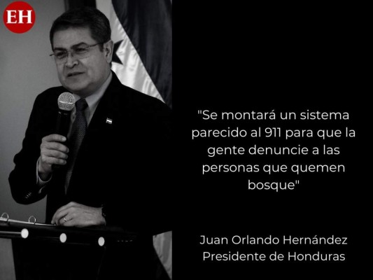Las frases de JOH a raíz de la emergencia por sequía en Honduras