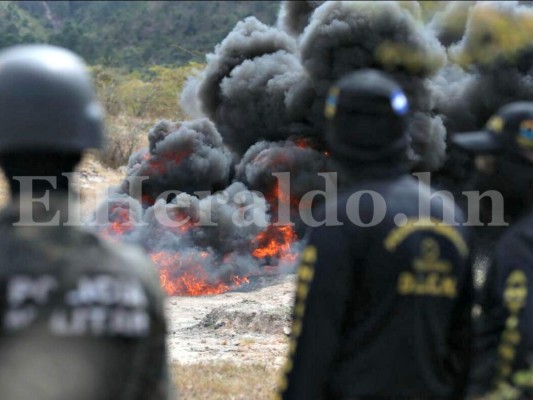 Tegucigalpa: Incineran droga incautada en el Golfo de Fonseca valorada en $ 10 millones