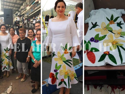 ¿Quién diseñó el vestido de la primera dama, Ana García de Hernández?