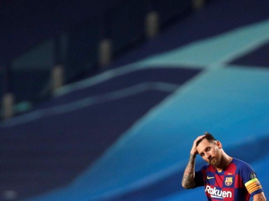 Los desencajados rostros de los jugadores del Barça tras el humillante 8-2 ante el Bayern