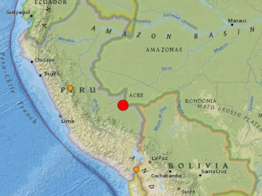 Sismo de 7.1 grados sacudió frontera Perú-Brasil&nbsp;&nbsp;
