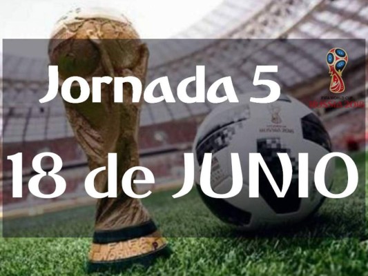 Jornada 5: Calendario, hora, estadio y por dónde ver el Mundial Rusia 2018