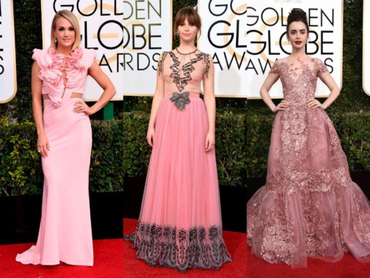 El rosa domina la alfombra roja de los Globos de Oro &nbsp;