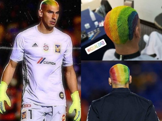 FOTOS: Portero de Tigres sorprende al teñirse el cabello en apoyo a la comunidad LGTBI