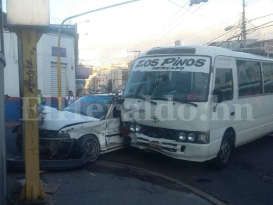 Una persona herida deja accidente de tránsito en Comayagüela