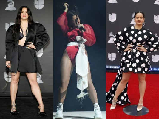 FOTOS: Los vestidos que usó Rosalía, la reina de los Latin Grammy